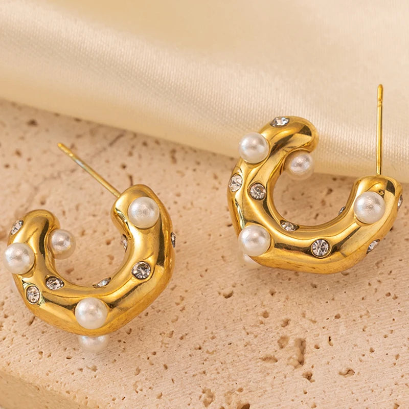Bedazzled Vintage Hoops