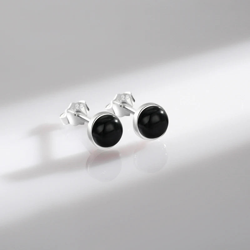 Black Agate Stud