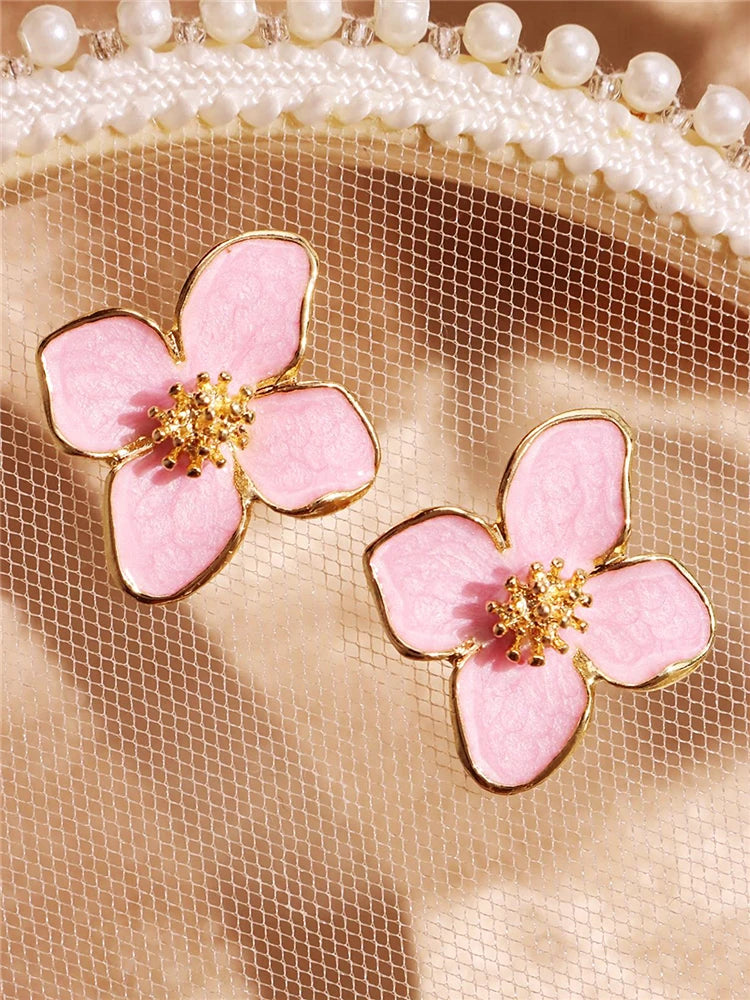 Hibiscus Glaze Flower Studs