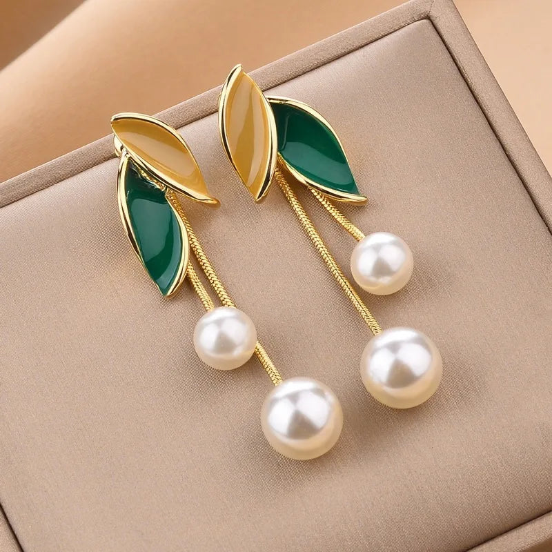 Sweet Leaf Stud and Drop Earrings