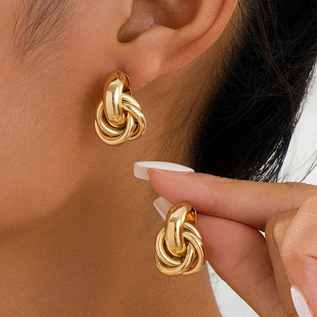 Chunky Double Hoops