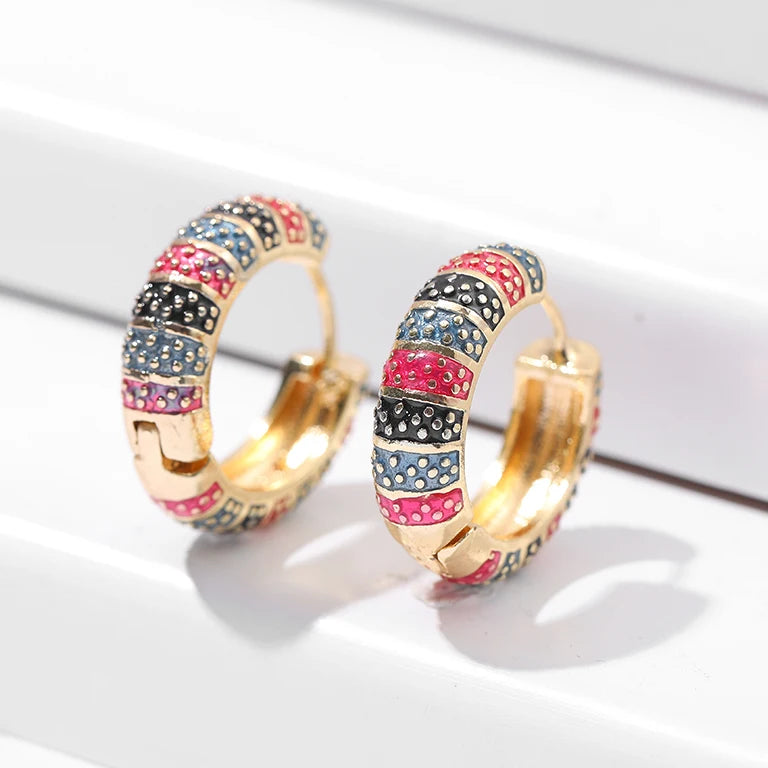 Flower Huggie Hoops