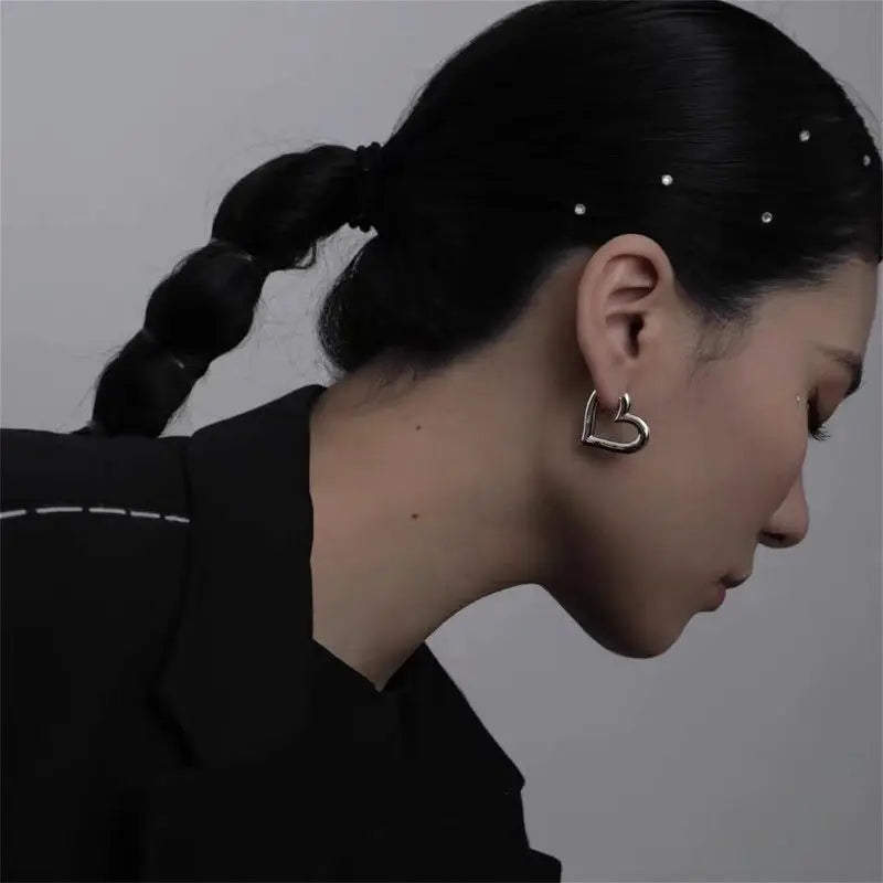 Chunky Heart Hoops