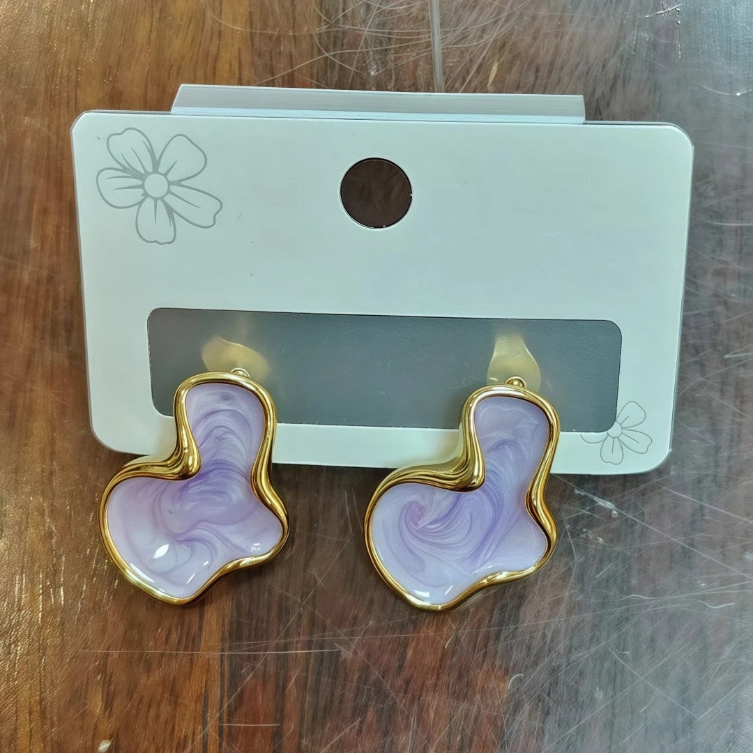 Abstract Cloud Drop Earrings