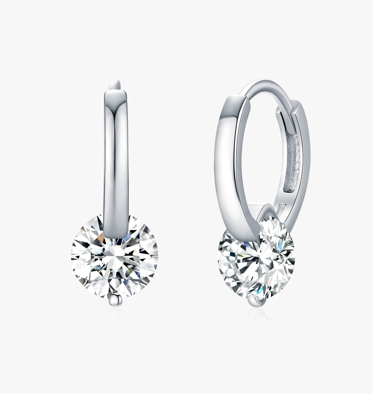 Minimalist Moissanite Hoop