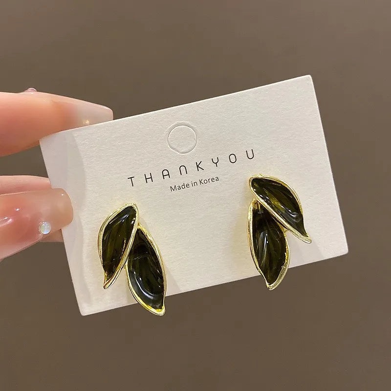 Sweet Leaf Stud and Drop Earrings