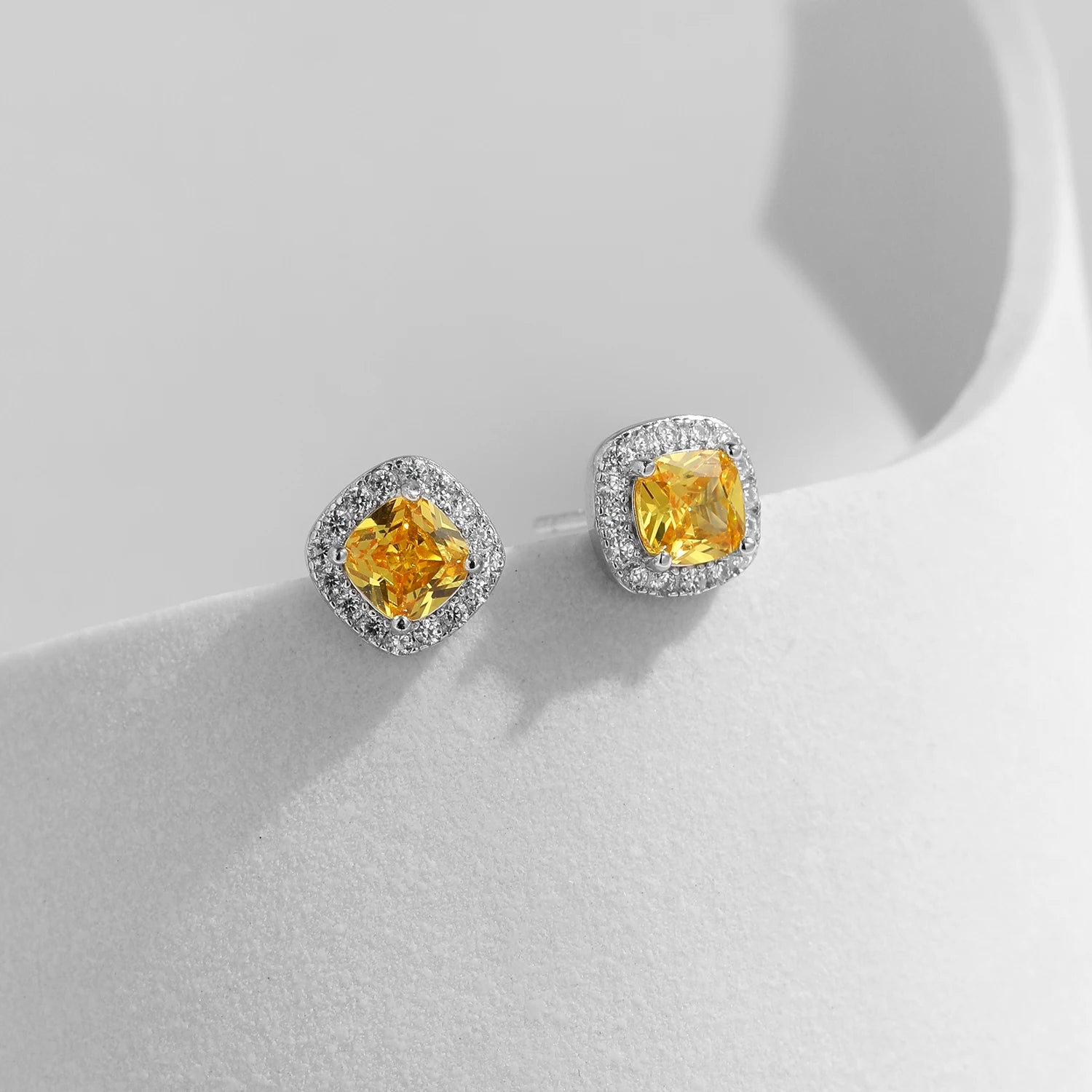 Minimalistic Yellow Sparling Studs
