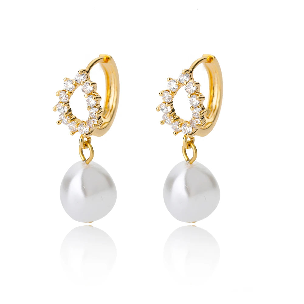 Pearl Dangle Drop Earrings