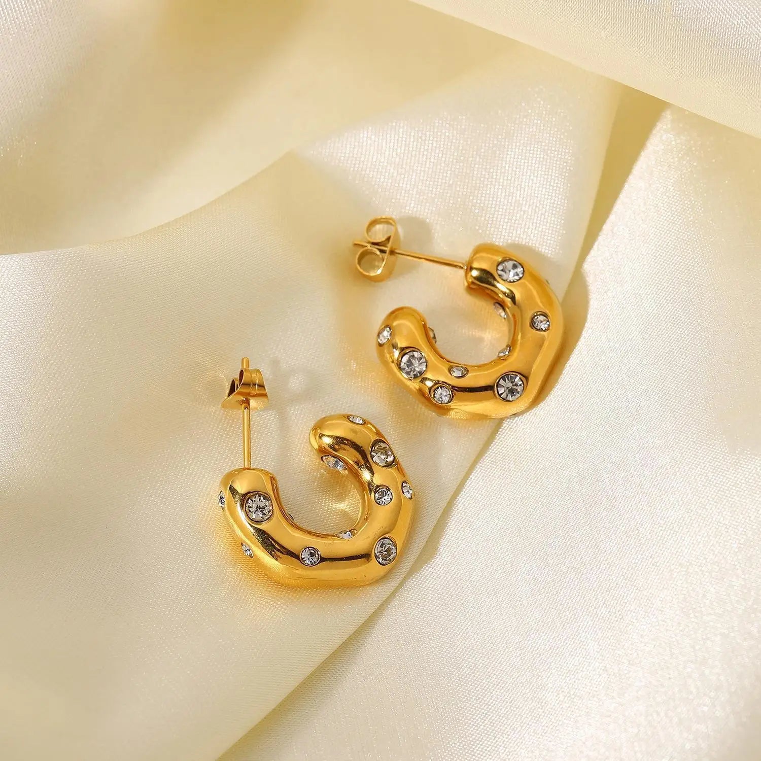 Bedazzled Vintage Hoops