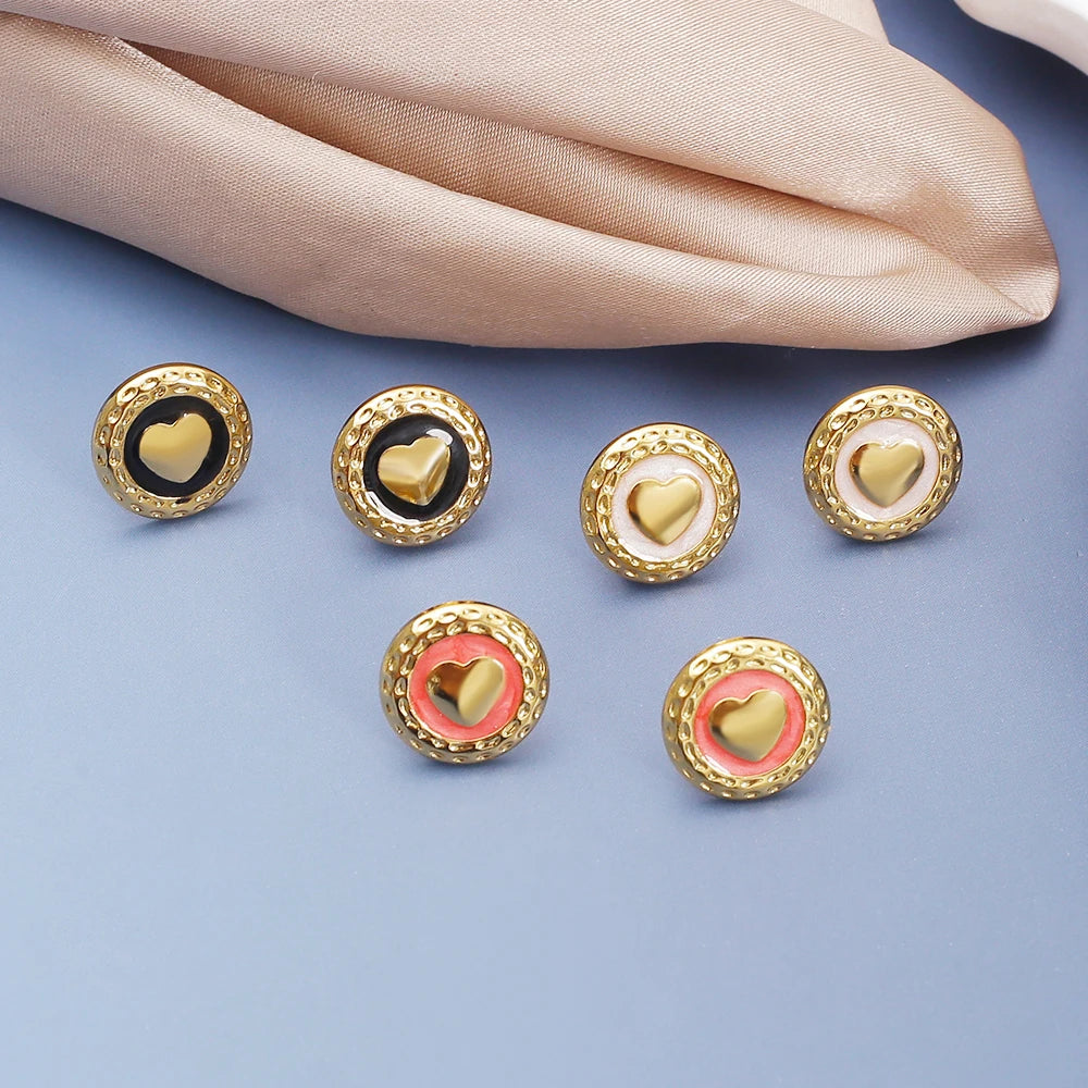 Vintage Heart Studs