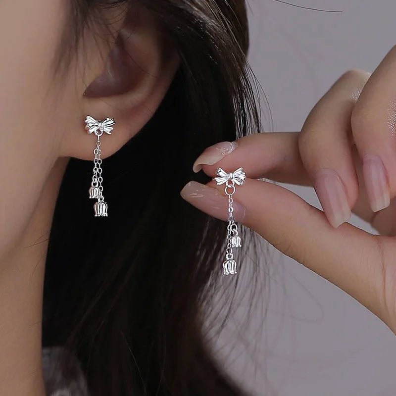 Vintage Lotus Drop Earrings