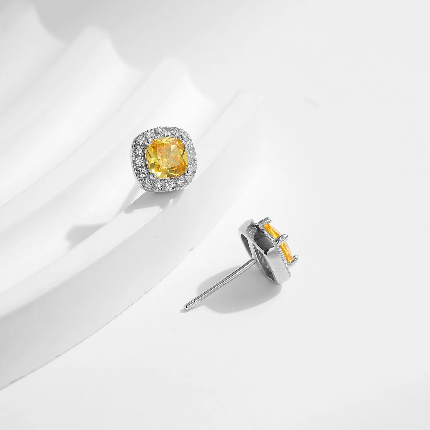 Minimalistic Yellow Sparling Studs