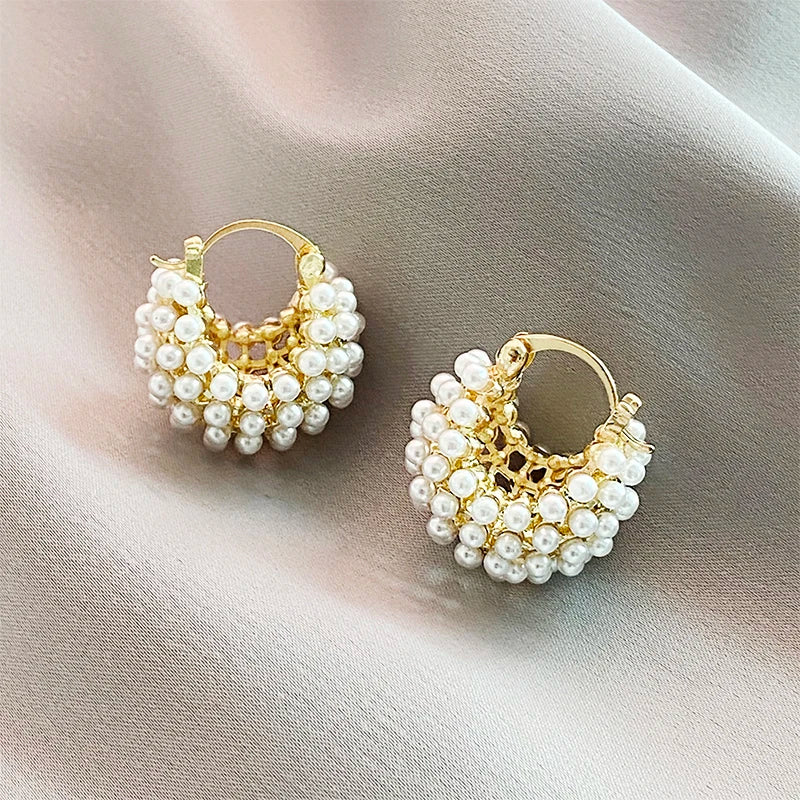 Clustered Pearl Hoop