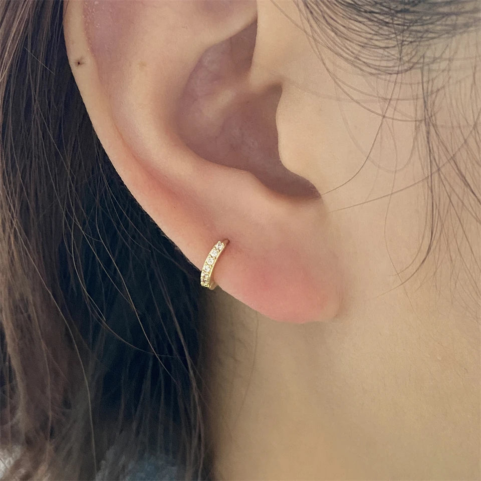 Crystal Zirconia Small Huggie Hoop