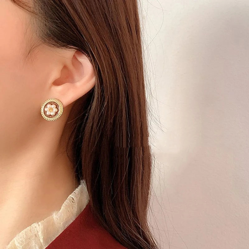 Vintage Dripping Oil Drop and Stud Earrings