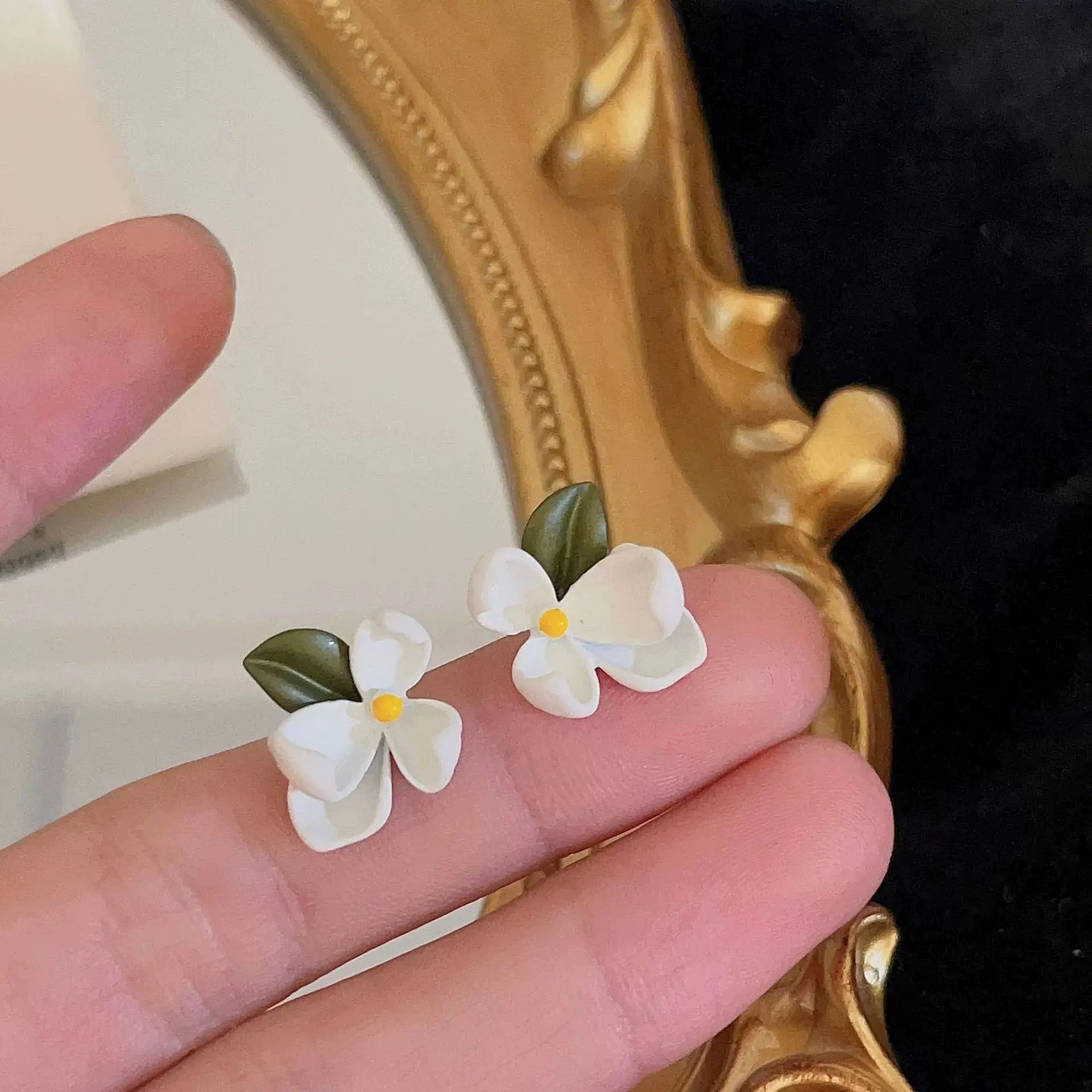 Mismatch Gardenia Studs