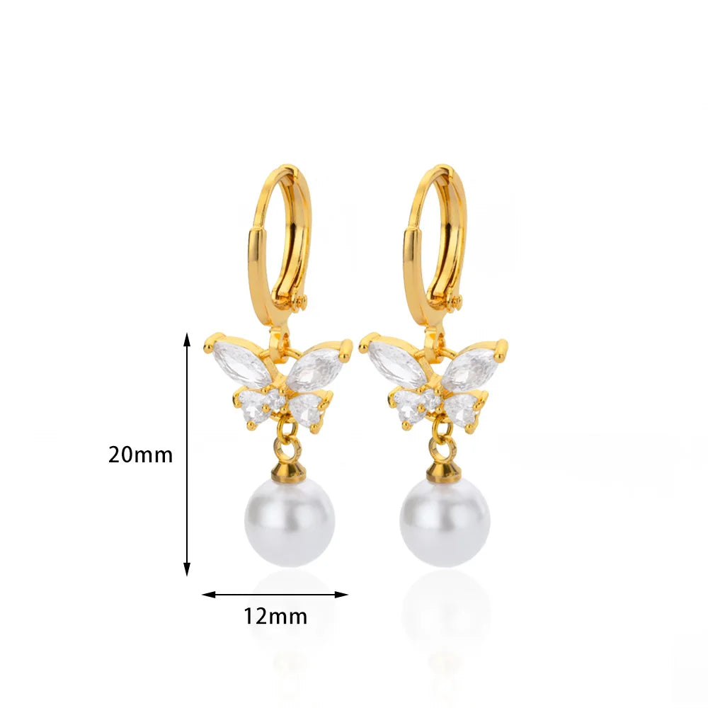 Pearl Dangle Drop Earrings