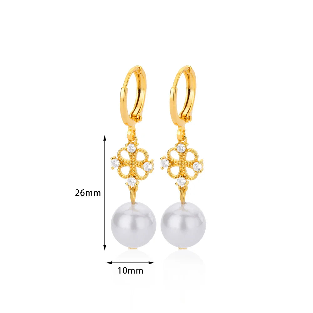 Pearl Dangle Drop Earrings