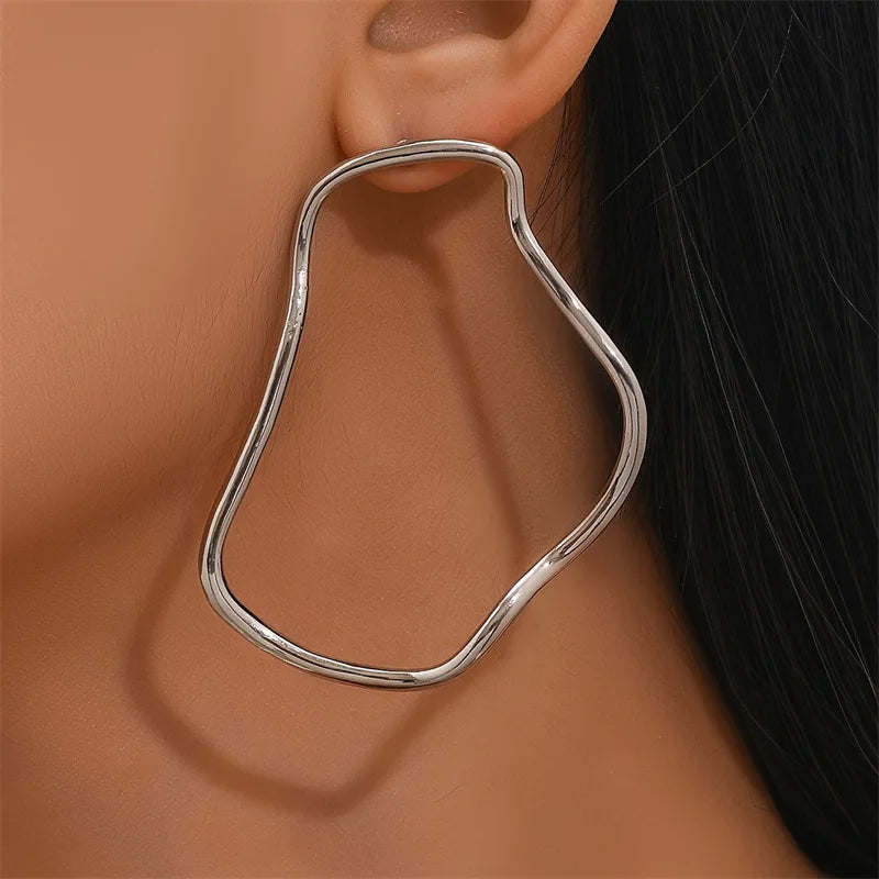 Exaggerated Line Drop Earrings
