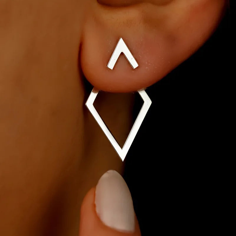 Minimalist Detachable Triangles Studs