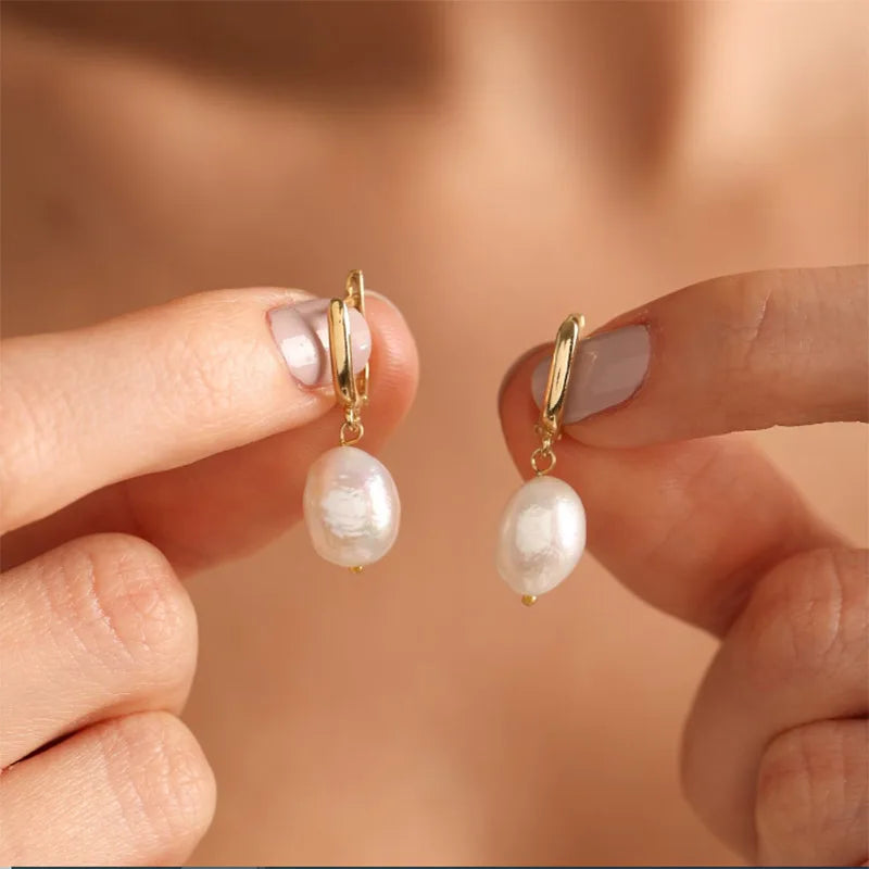 Pearl Dangle Drop Earrings