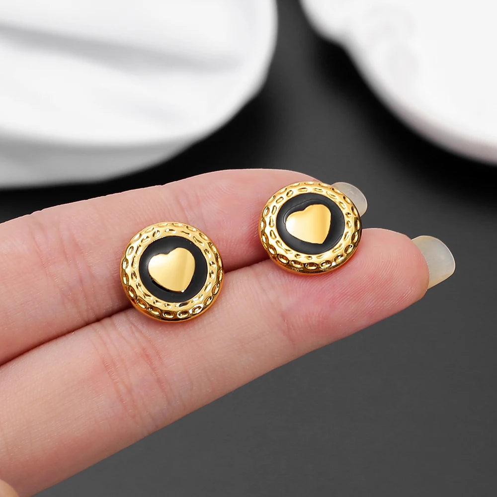 Vintage Heart Studs