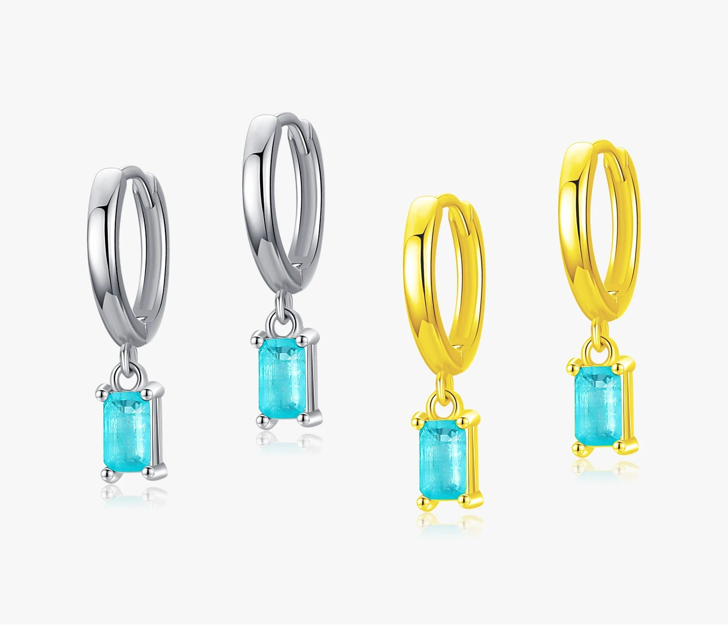 Tourmaline Huggie Hoops