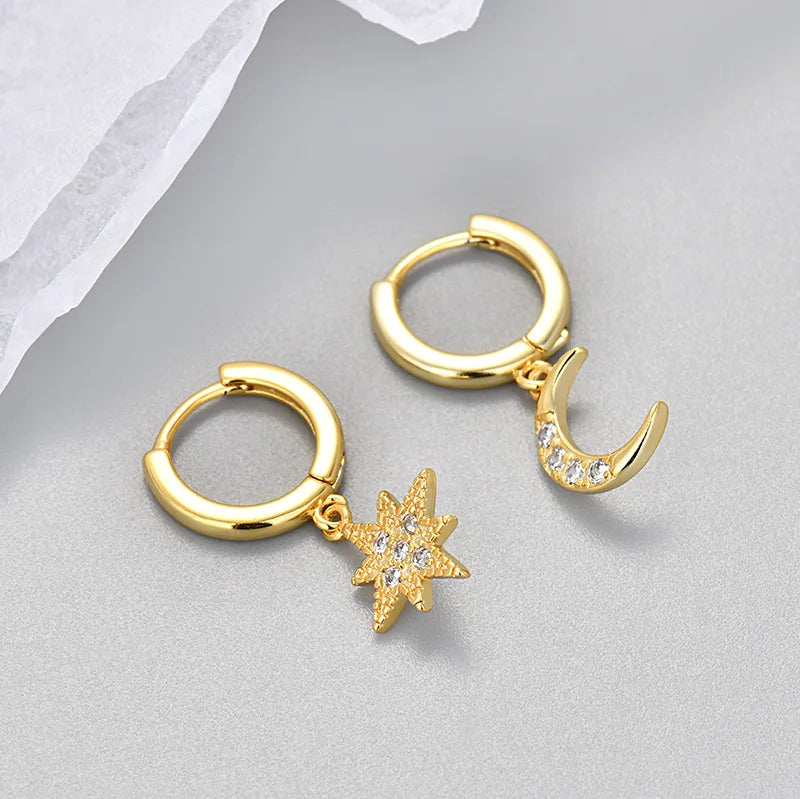Star Huggie Hoops