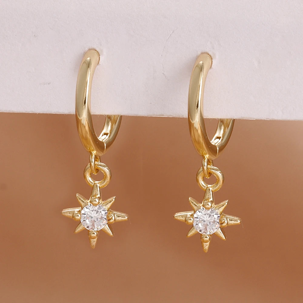 Star Dangle Drop Earrings