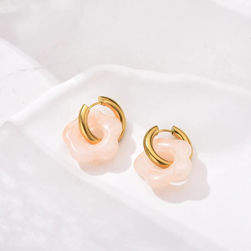 Bubble Flower Drop Earrings