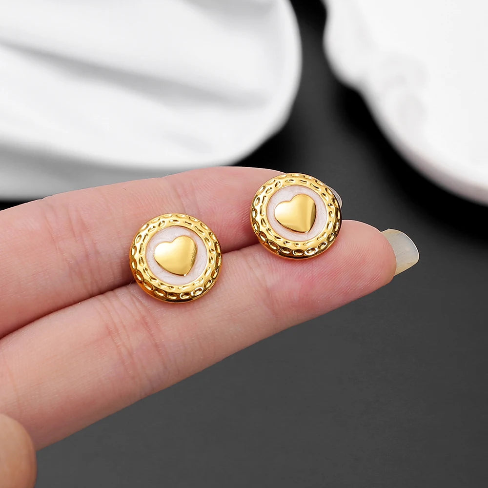 Vintage Heart Studs