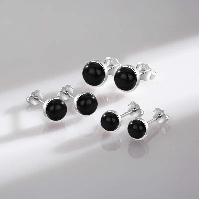 Black Agate Stud