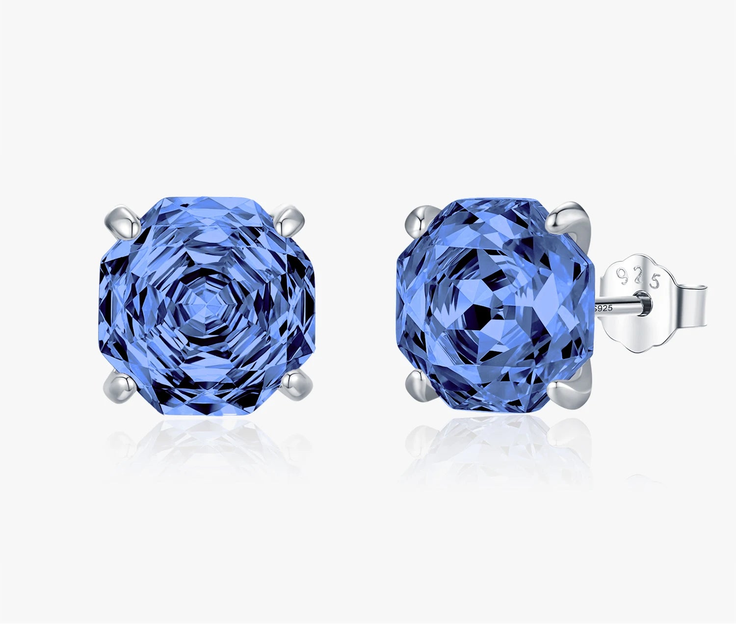 Tanzanite Color Rose Cut Studs