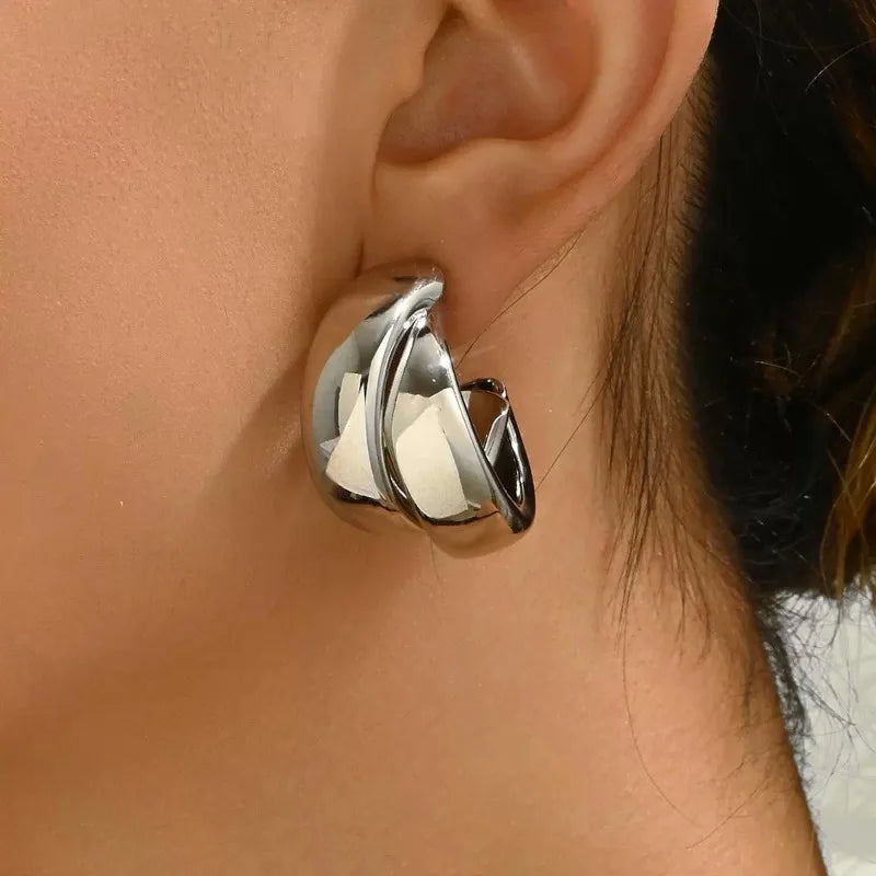 Chunky Double Hoops