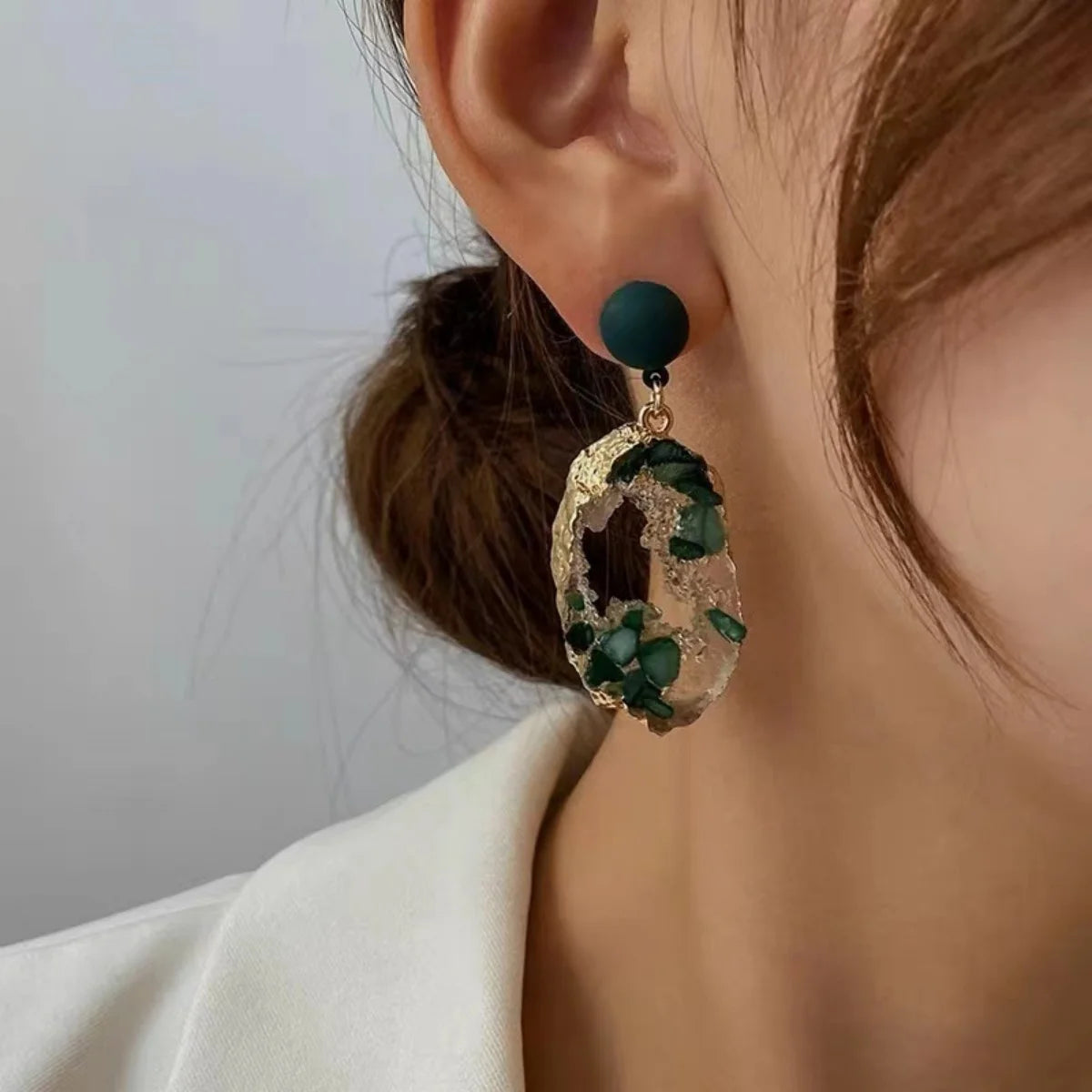 Irregular Rock Drop Earrings