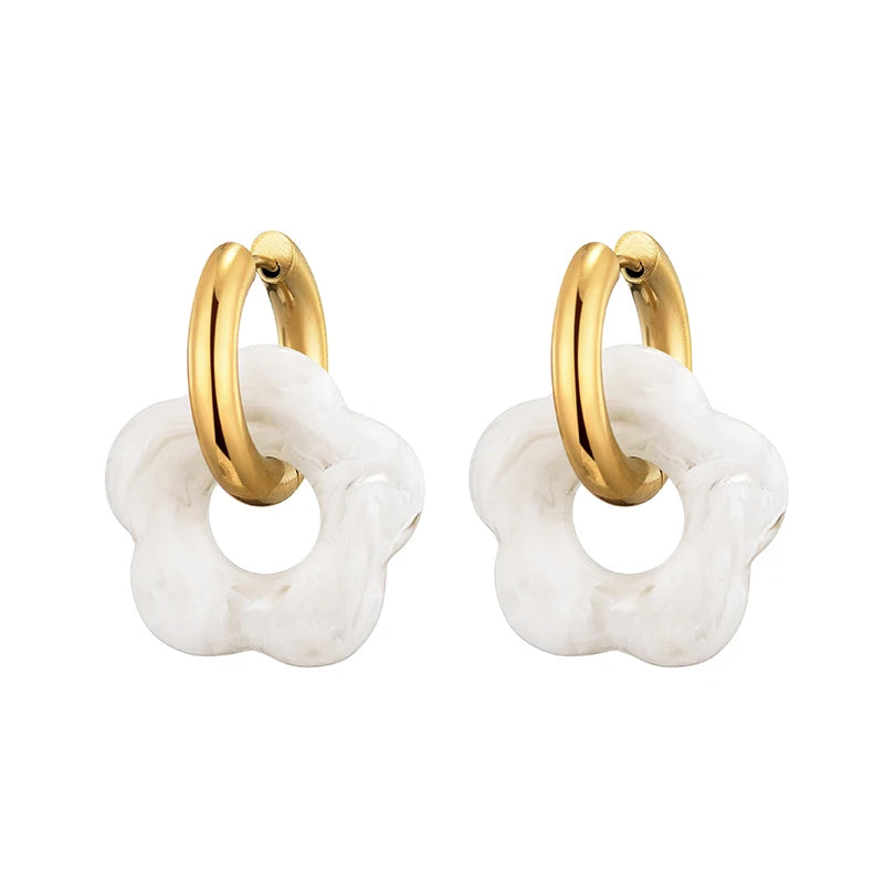 Bubble Flower Drop Earrings