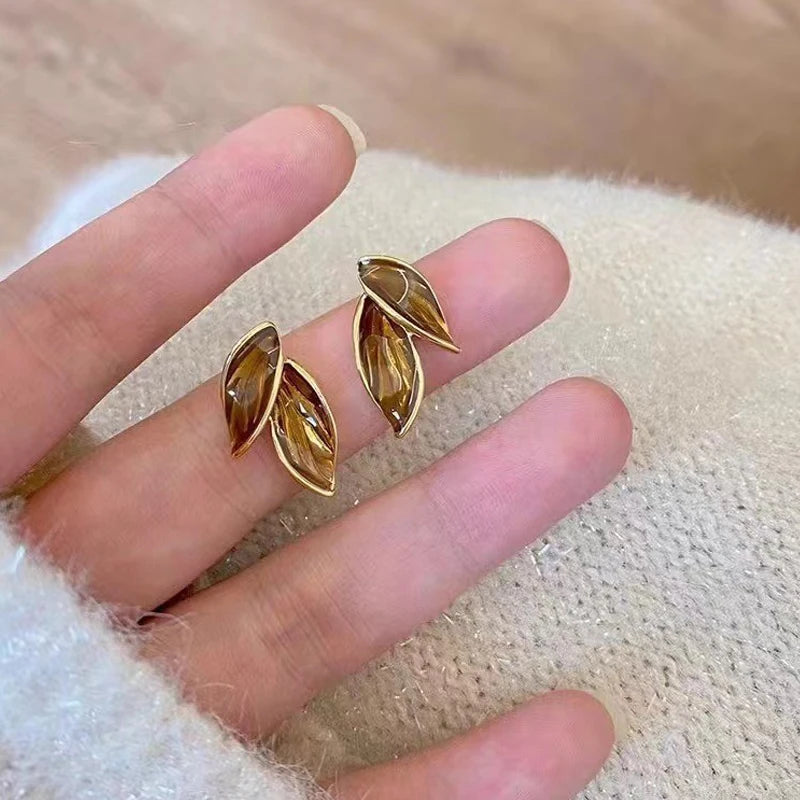 Sweet Leaf Stud and Drop Earrings
