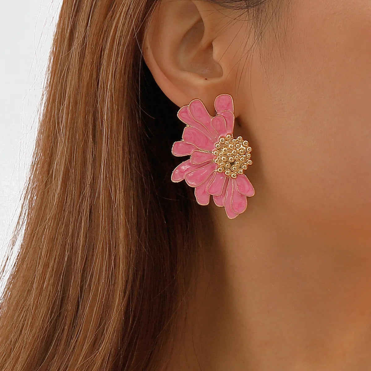 French Vintage Daisy Drop Studs