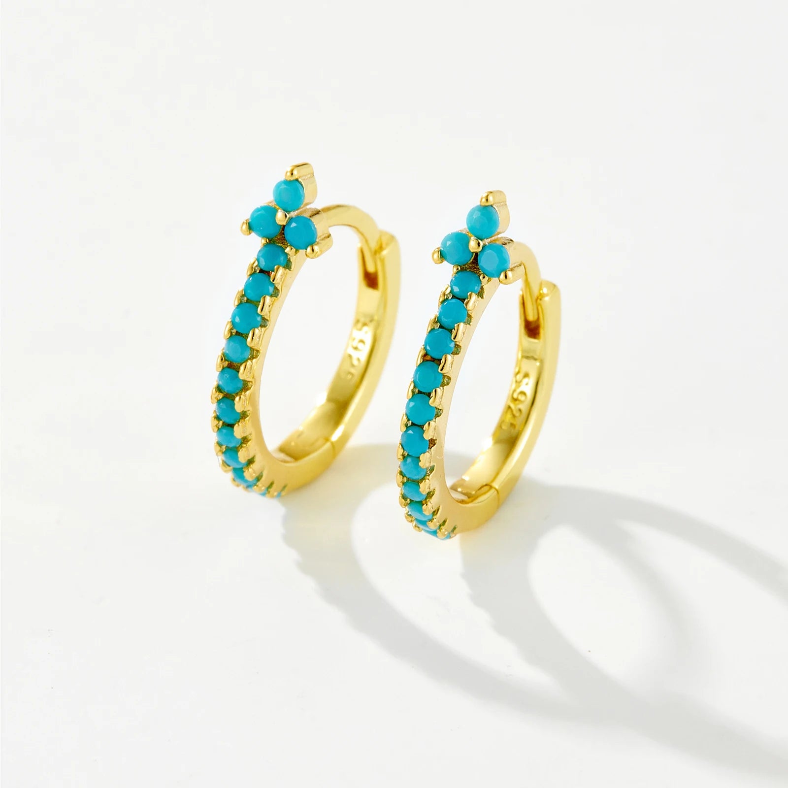 Flower Huggie Hoops