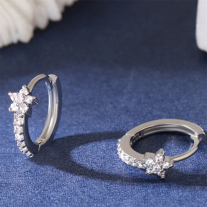 Star Huggie Hoops