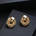 Vintage Metallic Twisted Drop Earrings