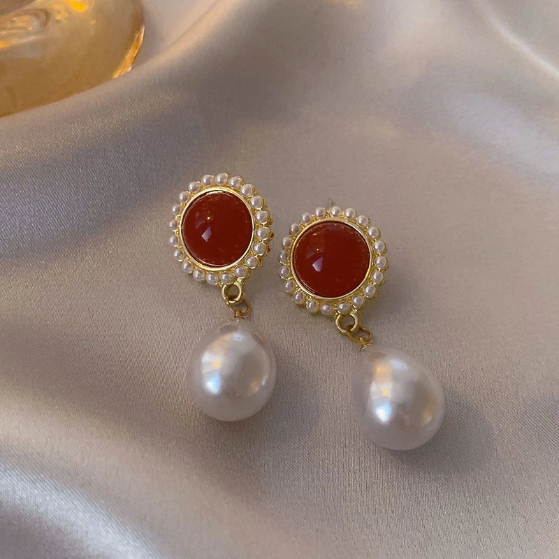 Vintage Dripping Oil Drop and Stud Earrings