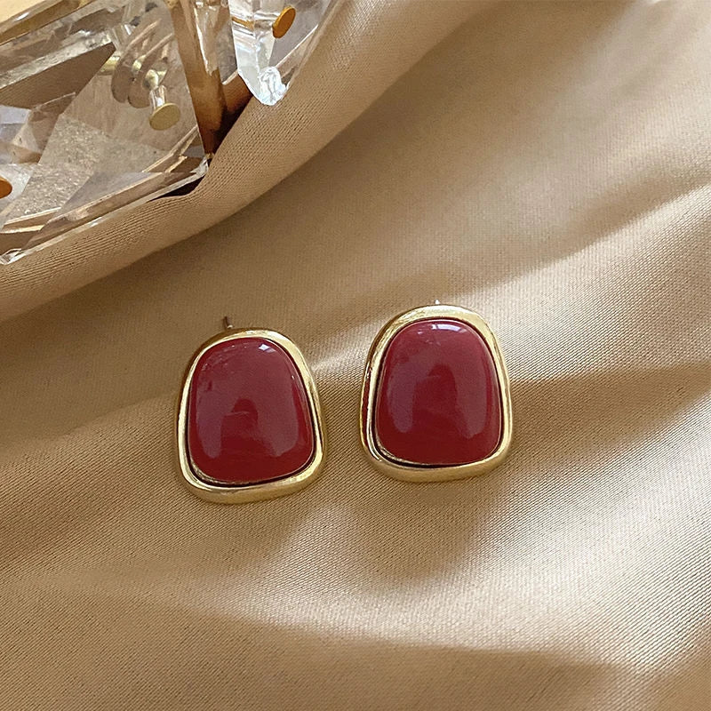 Vintage Dripping Oil Drop and Stud Earrings