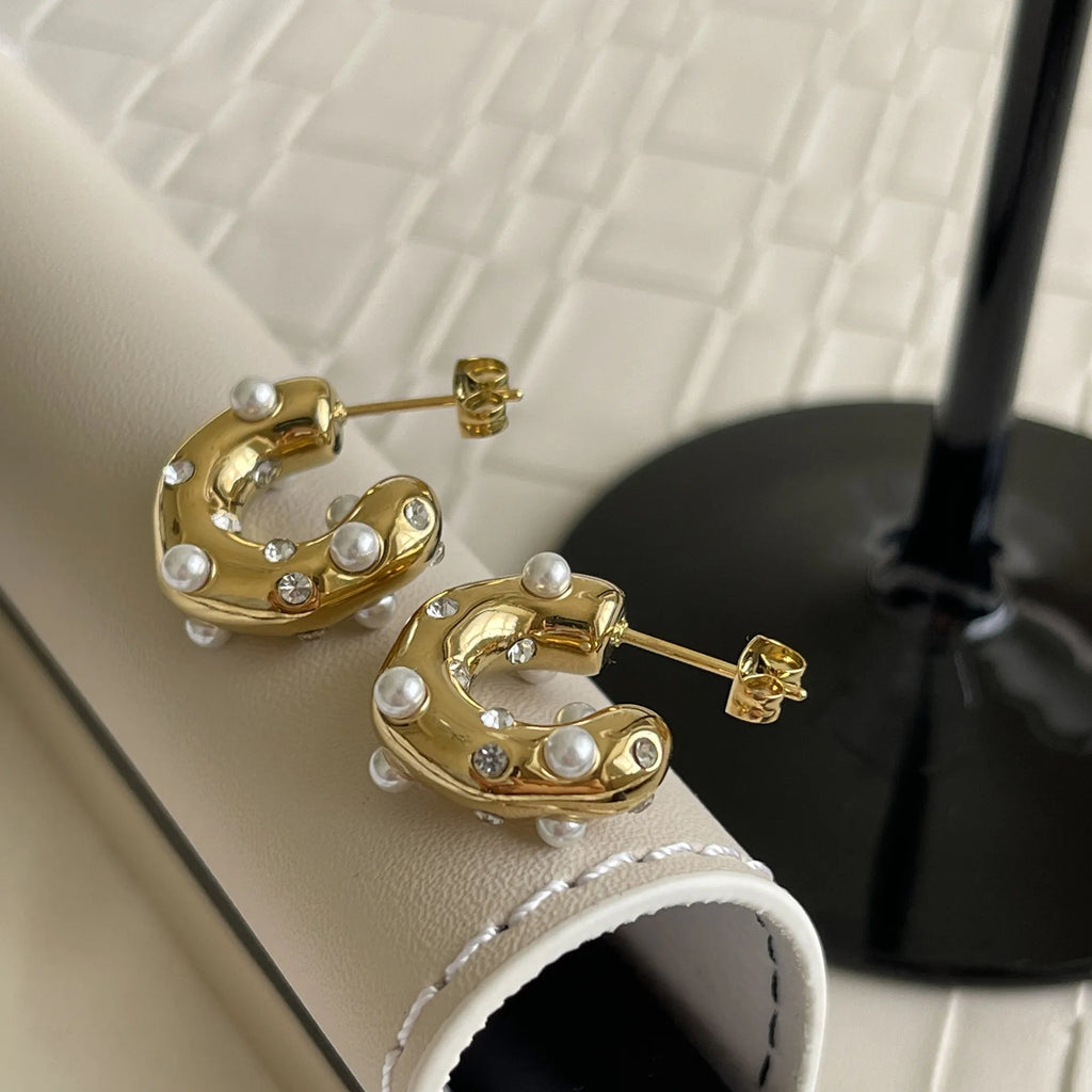 Bedazzled Vintage Hoops