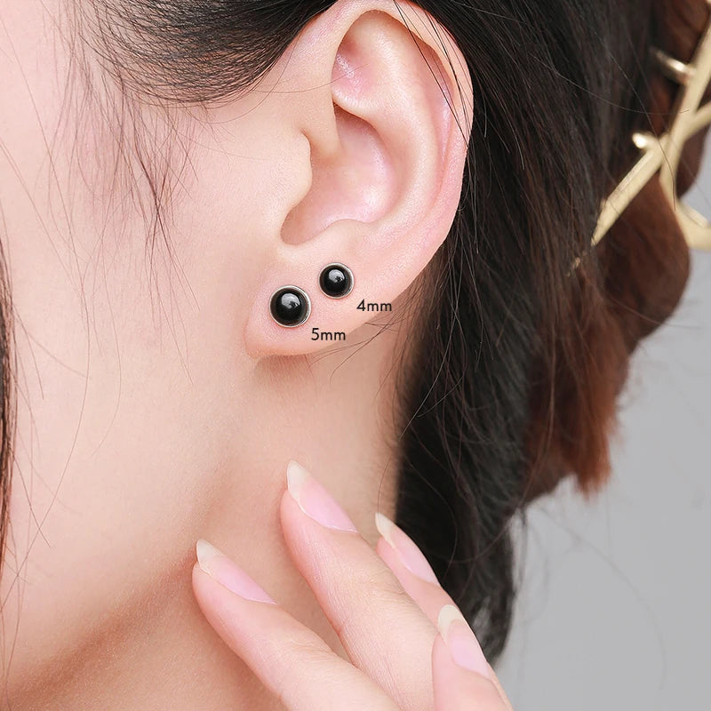 Black Agate Stud