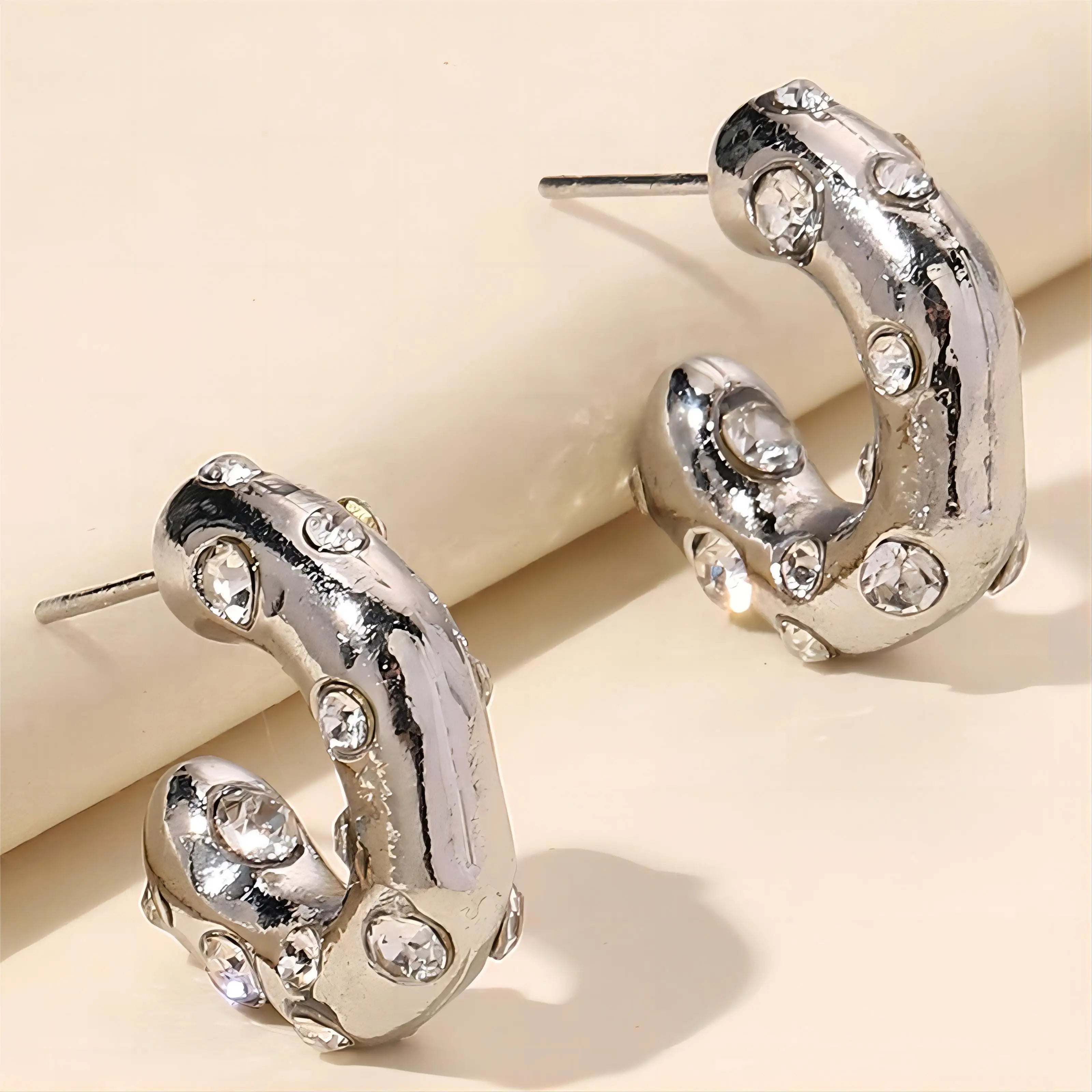Bedazzled Vintage Hoops