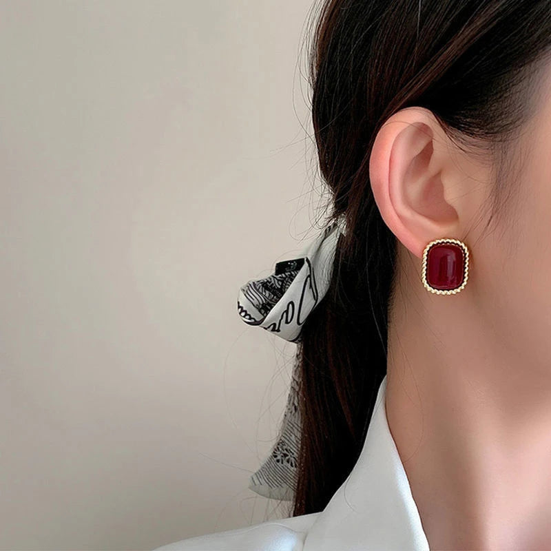 Vintage Dripping Oil Drop and Stud Earrings