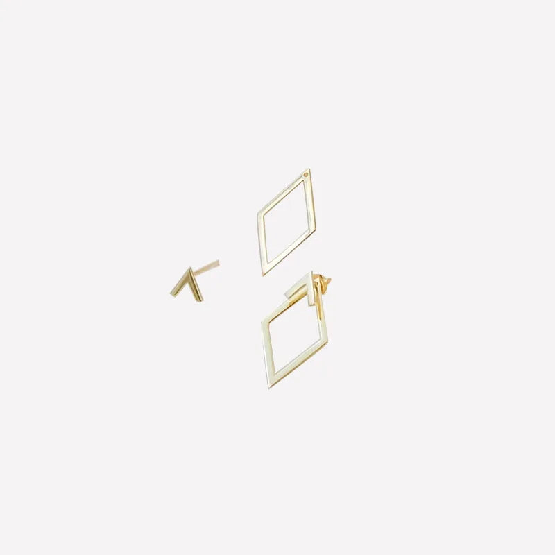 Minimalist Detachable Triangles Studs