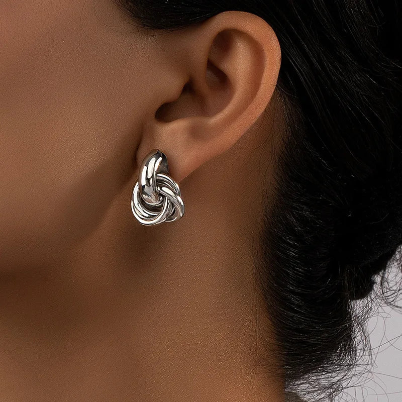 Chunky Double Hoops