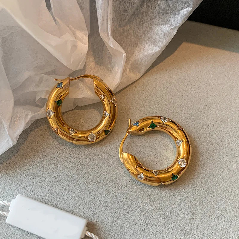 Bedazzled Vintage Hoops